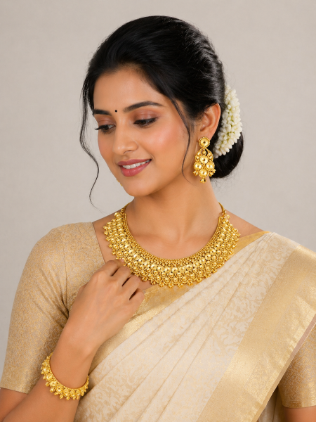 Sunrise gold forming necklace set
