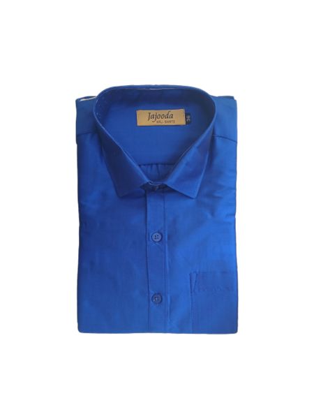 Dark blue mens silk shirt