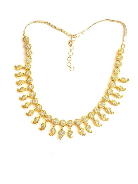 Imitation Neckalace with White AD Stones AD-NE-12