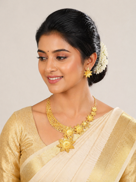 Chunk gold plated necklace