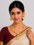 Gold plated necklace with earring & ring set