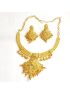 Gold plated necklace set with small hangers