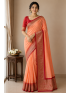 Peach Silk Saree