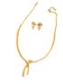 Designer Neckalace and earring with white stones