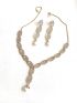 Imitation Neckalace with white AD stones and Pearl