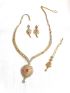 Imitation/Neckalce with White AD and Pink Stones
