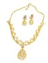 Designer Neckalace and earring with white stones AD-NE-14