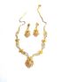 Neckalace and earring with white stones AD-NE-34