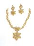 Neckalace and earring with white stones AD-NEE-26