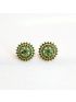 Green stone stud earring