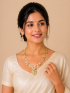 Neckalace and earring with white stones AD-NE-34
