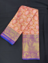 Silk Blend Printed Saree with Contrast Border & Amethyst Violet Blouse – Mandarin Silk | Festive & Occasion Wear