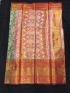 Silk Blend Printed Saree with Contrast Border & Oxblood Maroon Blouse – Terracotta Rose & Pistachio Cream | Festive Wear
