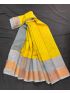 Premium Silk Blend Saree – Solar Gold with Contrast Border | Festive & Occasion Wear | Includes Blouse Piece