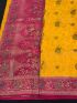 Mustard Yellow Peacock Saree