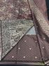 Elegant Mauve Embroidered Saree with Contrast Blouse