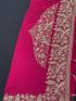 Elegant Fuchsia Embroidered Saree with Matching Blouse