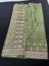 Elegant Olive Green Banarasi Saree with Intricate Zari Weavin