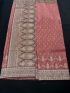 Elegant Dusty Rose Banarasi Saree with Intricate Zari Weaving