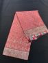 Elegant Dusty Rose Banarasi Saree with Intricate Zari Weaving