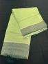 Elegant Sage Green Banarasi Saree with Intricate Zari Weavin