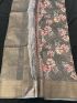Elegant Floral Print Saree with Metallic Border. Cotton Saree