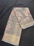 Elegant Floral Print Saree with Metallic Border. Cotton Saree