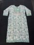 Elegant Aqua Floral Cotton Salwar Suit with Matching Dupatta