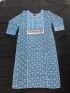 Elegant Blue Printed Cotton Salwar Suit with Matching Dupatta