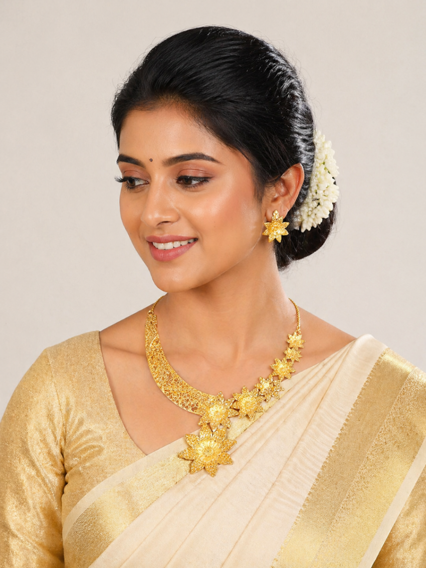 Chunk gold plated necklace