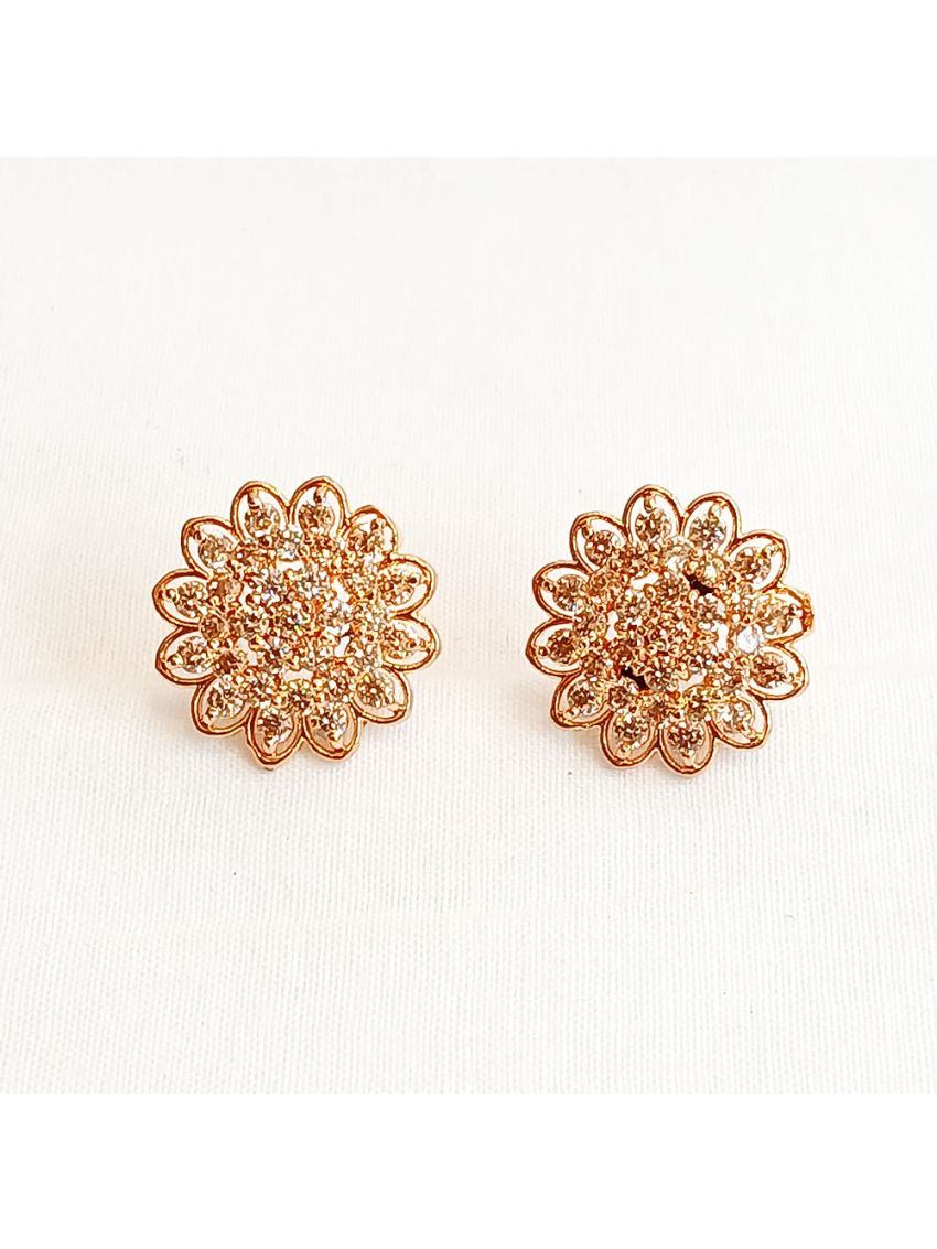 Golden flower design with gold stone