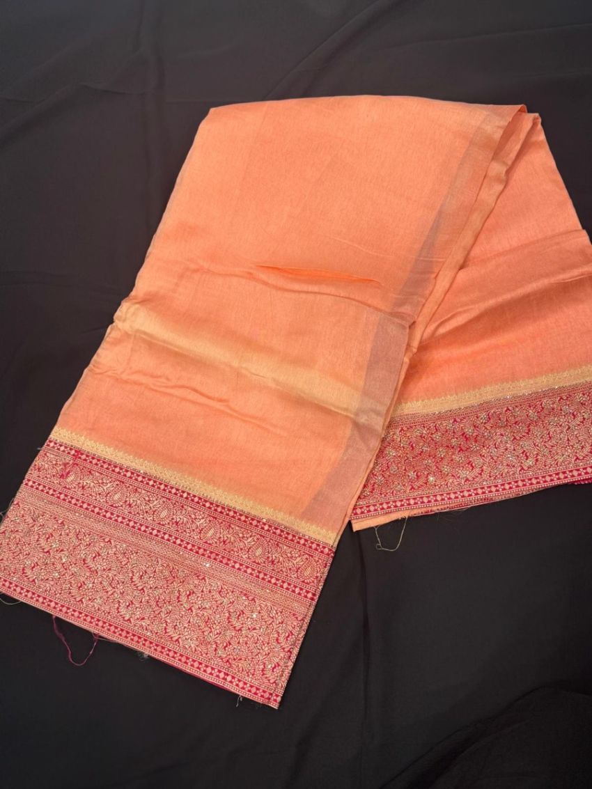 Peach Silk Saree