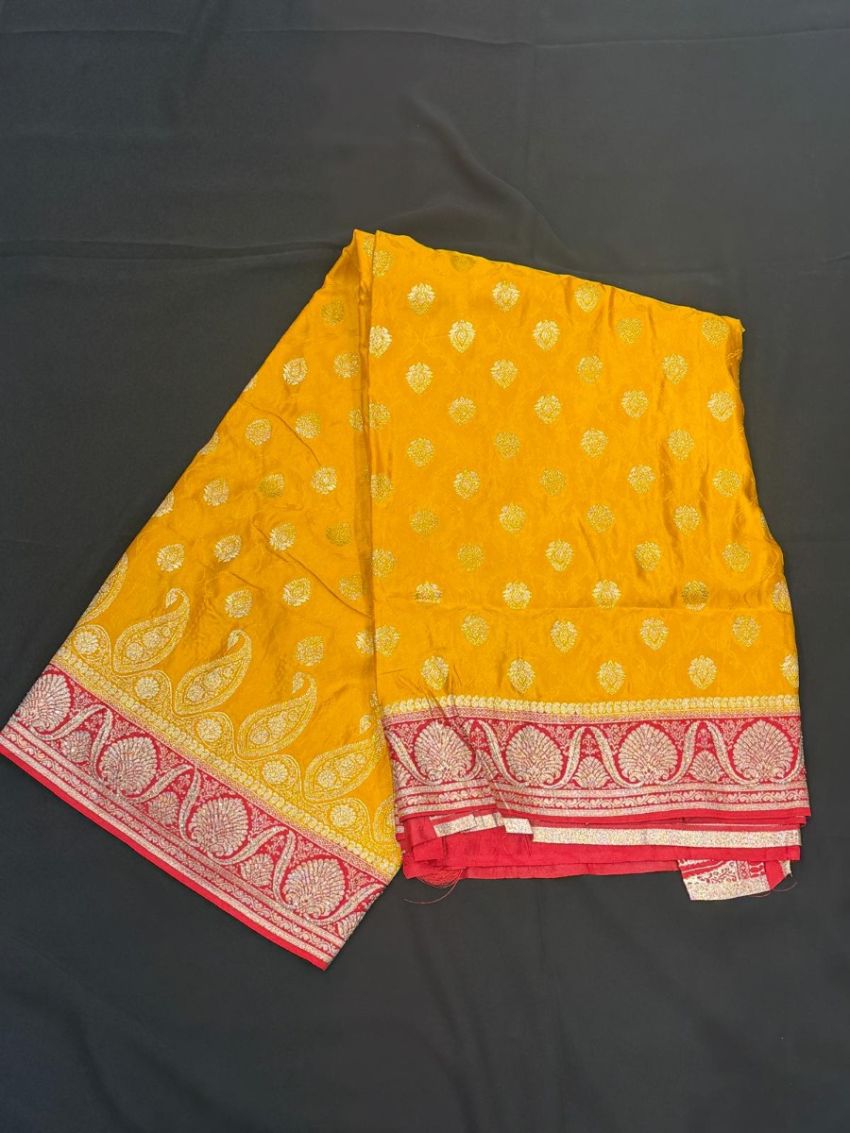 Yellow Gold Banarasi Saree