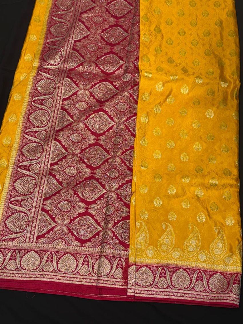 Yellow Gold Banarasi Saree