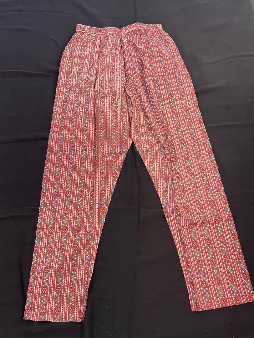 Elegant Brick Red Cotton Salwar Suit with Matching Sky Blue Dupatta