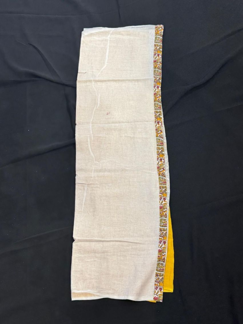 Elegant Mustard Paisley Cotton Salwar Suit with Matching Dupatta