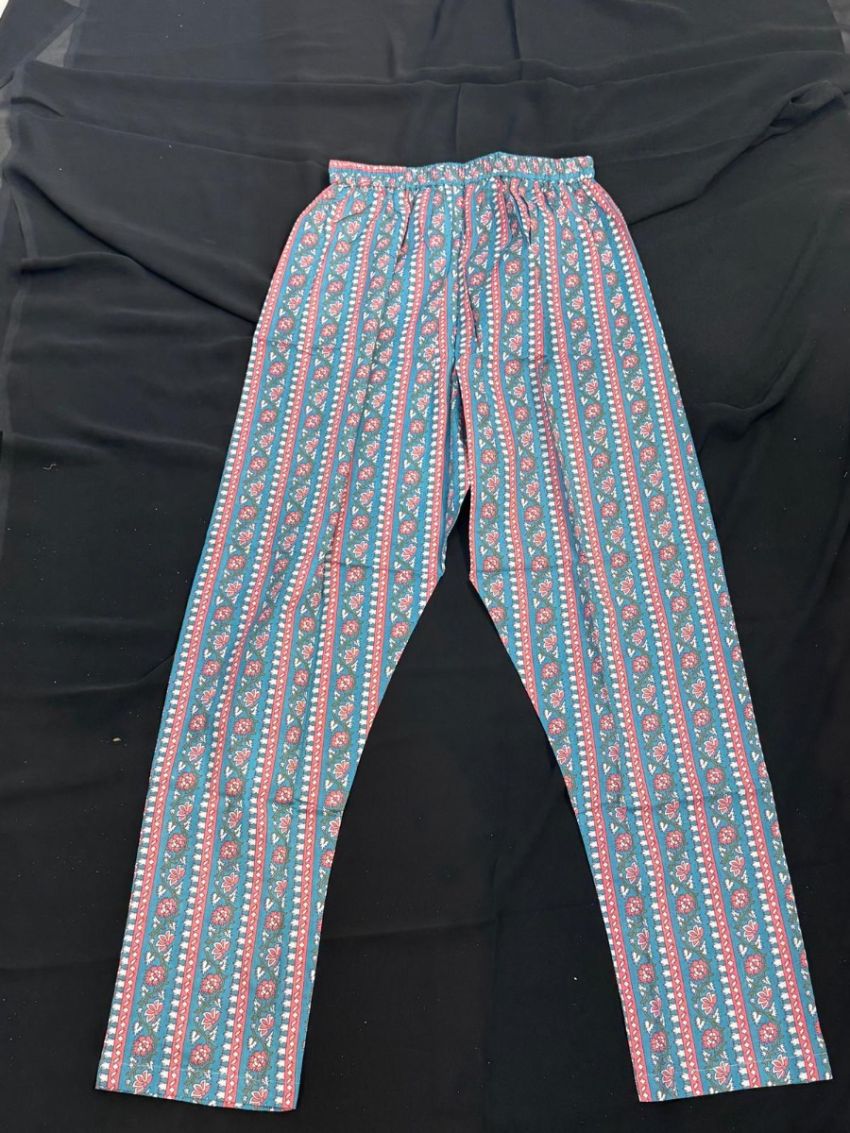 Elegant cotton salwar suit with floral prints, matching pants, and a stylish ombré dupatta—perfect for everyday and festive wear.