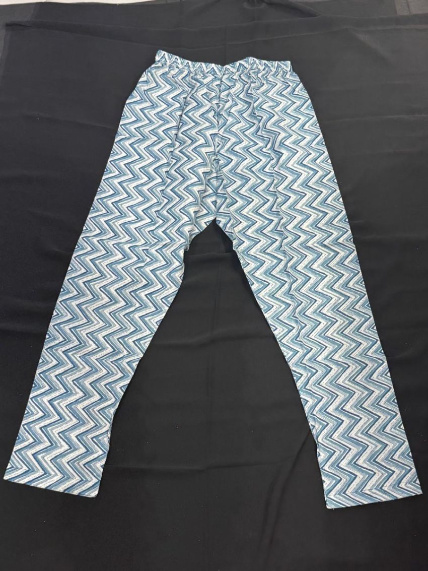 Elegant Indigo Blue Printed Cotton Salwar Suit with Matching Dupatta